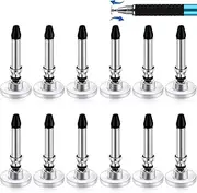 FFENDOUNIU Stylus Pen Tips, Replacement Tips Precision Round Shape Replaceable Stylus, Universal Stylus Pen Disc Tips for Capacitive Touch Screens Cell Phones, Tablets, Laptops Bundle (12 PCS)