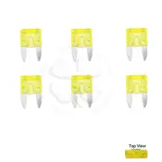 Spade Set Kit 6x Mini Blade Fuse APM ATM Motorcycle Automotive Trip 20A Amp