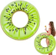 Lime Pool Float - Fruit Swimming Rings, Orange Lime Watermelon Kiwi Swim Tube Raft | Portable Pool Floaties Summer Toys for Kids and Adults