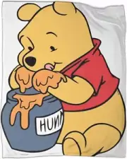 The Pooh 3D Cartoon Printed Anime Characters Blanket Ultra Warm Cartoon Blanket