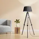 Tripod Wooden Floor Lamp Led Corner Shaded Reading Study beside Light Desk Table
