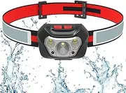 LED Headlamp - 2X 500 Lumen Forehead LED Headlamps | Super Bright Headlamp, Lightweight Camping Headlight with 6 Lighting Modes for Women Men