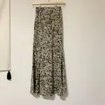 韓國製 秋香綠高級配色魚尾裙擺長裙