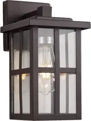 Oil Rubbed Bronze Exterior Lights Wall Mount, Waterproof Clear Glass Outdoor Wal