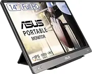 ASUS ZenScreen Portable Monitor 14" 1080P FHD Laptop Monitor (MB14AC) - IPS USB-C & USB 3.0Travel Monitor, Flicker-Free and Blue Light Filter w/Smart Cover, External Monitor for Laptop & MacBook