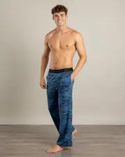 [Lucid] Lucid Men's Camo Pyjama Pants in Navy Camo Size Medium M Navy Camo