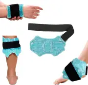 Ankle/Sport Foot Ice Therapy Wrap,Hot Cold Ice Gel Pack with Adjustable Brace fo