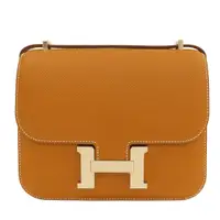 在飛比找Yahoo奇摩購物中心優惠-【二手名牌BRAND OFF】HERMES 愛馬仕 金棕色 