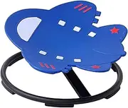 Kids Swivel Chair Wobble Chair Airplane Shaped Seat 360° Rotating Child Balance Physical Equipment Kids Sensory Swivel Chair, Blue