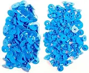 100x Cattle Ear Tags Set - Round Blue Pig Sheep Goat Small Blank Livestock Label