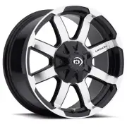 17x8.5 Vision Off-Road 413 Valor Black Machined Wheel 6x135 (18mm)
