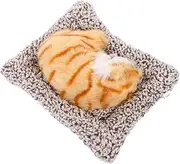 SOLUSTRE Black Cat Dashboard Ornament Meowing Cat Figurine for Car Decor Bamboo Car Accessories Collectible Figurine