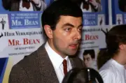 American actor and comedian Rowan Sebastian Atkinson 1990s Historic Old Photo 1