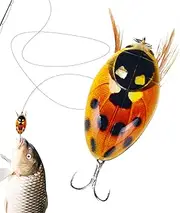 Lures for Bass Fishing,Artificial Fishing Bait Ladybug Shape - Realistic Sinking Angling Baits, Freshwater Fish Luring Tools for Lake
