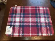 New Comfort Bay Red Plaid Memory Foam Bath Mat 18in×24in