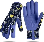 Baidast Gardening Gloves for Women Garden Gloves for Women Thorn Proof Gardening Gloves for Digging Planting Pruning(Purple)