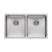 Oliveri Sonetto Double Bowl Universal Sink - Stainless Steel