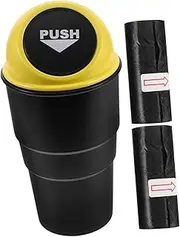 iplusmile Car Trash Can Cup Holder Garbage Can Trash Can with Lid Trashcan with Lid Junk Case Trash Bag Trash Cans Bins Car Trash Bin Portable Trash Can Mini Trash Bin Plastic