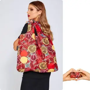 【ENVIROSAX】折疊環保購物袋―非洲時尚 紅寶石