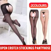 Sexy Women Sheer LINGERIE Open Crotch Stockings Pantyhose CROTCHLESS Tights AU