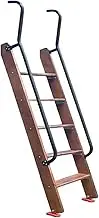 Indoor Bunk Bed Ladder - Home Replacement Bed Ladder, Wooden Loft Bed Ladder Inclined Ladder with Hook Bracket and Anti-Slip Feet, Easy to Assemble (Size : 125cm(49in))
