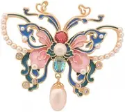 [PAYNAN] High End Enamel Butterfly Brooch with Elegant Temperament, alumide, sandstone