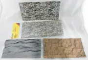 HO/TT Scale Embossed Wall Panels with Photo- Realistic Wall Motifs (5 Pcs)