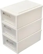 [Callyne] Set of 3 Plastic Stacking Storage Drawer, Compact Stacking Drawer Unit