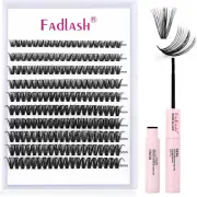 DIY Lash Extension Kit Individual Lashes 40P 0.07C Curl 8-16Mm Clusters Lash Bon