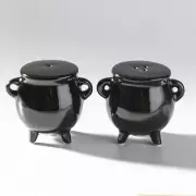 Witch Cauldron Salt & Pepper Shaker Set. WITCHY. FREE SHIPPING!