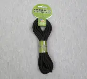 Pepperell 550 Paracord Black Parachute Cord 16ft Lanyard Rope Made In USA New