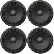 HyperPower 6.5" Midrange Speaker 200-Watt RMS 8 ohm HP60MD 94dB 400W Max, 4 pcs