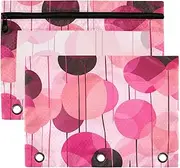 Art Balloon Magenta Peach 3 Rings poucheses with Clear Window Rings folders with Pockets Large and Sturdy Pocket folders for 3 for School, Office & Home Multicolored 2 PCS
