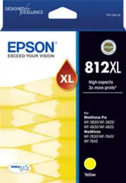 Epson 812XL DURABRite Yellow Ink Cartridge (Original)