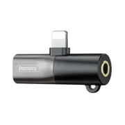 Remax Fonshion Series Lightning Audio Jack Splitter 3. 5mm Black #RL-LA09 Black