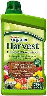 Amgrow Harvest Organix Liquid Fertiliser Concentrate 1 Litre