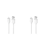 2PK Moki USB-A to MFi Certified Lightning SynCharge Cable 1 Meter Classic White