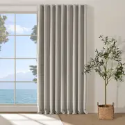 Cadence & Co. Bennett Faux Linen Blockout S-Fold Curtain - Natural