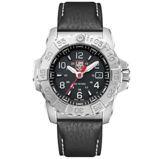 LUMINOX 雷明時NAVY SEAL STEEL 3250全新海豹2代鐵漢系列腕錶-黑x白時標/45mm 3251