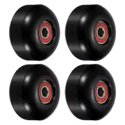 52mm Skateboard Wheel with Bearings ABEC-9 Street Wheels 95A, Black Red 4pcs