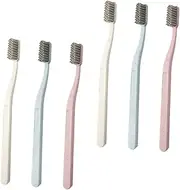 Healvian 6pcs Adult Stiff Brush Charcoal Toothbrush Nubuck Cleaner Sustainable Toothbrush Teeth Stains Removing Brushes Teeth Cleaning Gadgets Toothbrush Nylon Portable Care Brush