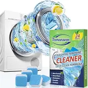 Bellifluous Washing Machine Cleaner, Deep Clean Front Loader and Top Load Washer, Including HE, 24 Pack Professional Grade Washer Machine Cleaner and Deodorizer for Removing Build-up, 12 Month Supply