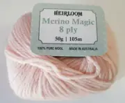 Heirloom Merino Magic 8 Ply #239 Tutu Pink 100% Wool