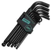 13 Pieces Hex Key Allen Wrench Set Metric Size with Ball End, 1.27-10 MM, Lon...