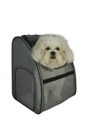 Bellas Bags Black Mesh Dog Backpack Pet Carrier