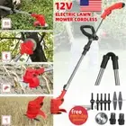 2Battery Cordless Grass Lawn Trimmer Kit Edge Brush Cutter Blade Whipper Snipper
