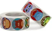 500 Pieces Animals Reward Stickers Back to School Teacher Sticker Roll Student Good Behaviour