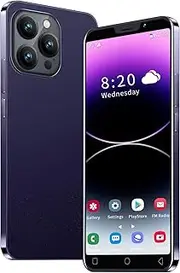 MTGud Cheap Smartphones, 5.0 Inch IPS Display, 16GB ROM, 128GB, Expandable, Android 9.0, Dual SIM Mobile Phone, 3000mAh Battery for Simple Mobile Phones (i15Pro-Purple)