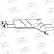 Redback Mufflers Bolt-On to suit BMW 735I E32 C/Ass - M7756