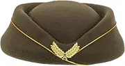 [LIFKOME] Chic Design Women Beret Hat Flight Attendant Cap Air Hostess Beret Soft Acrylic Material Lightweight Comfortable Stewardess Cap